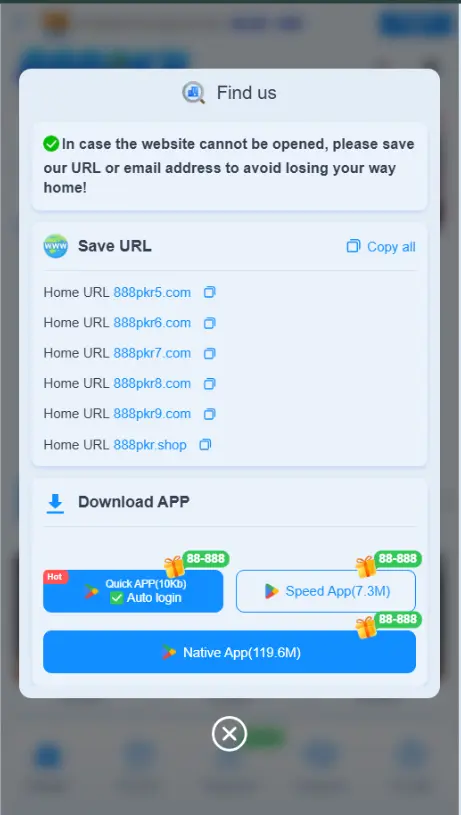 888Pkr Download